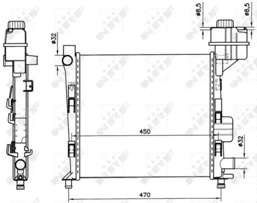 Radiateur eau ailettes - radiateur,