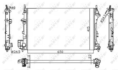 Radiateur eau ailettes - radiateur,